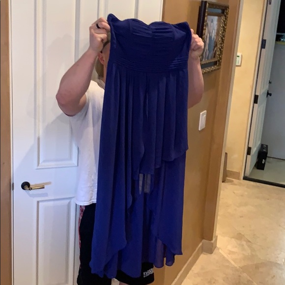 Strapless high/low blue dress! - Picture 3 of 4